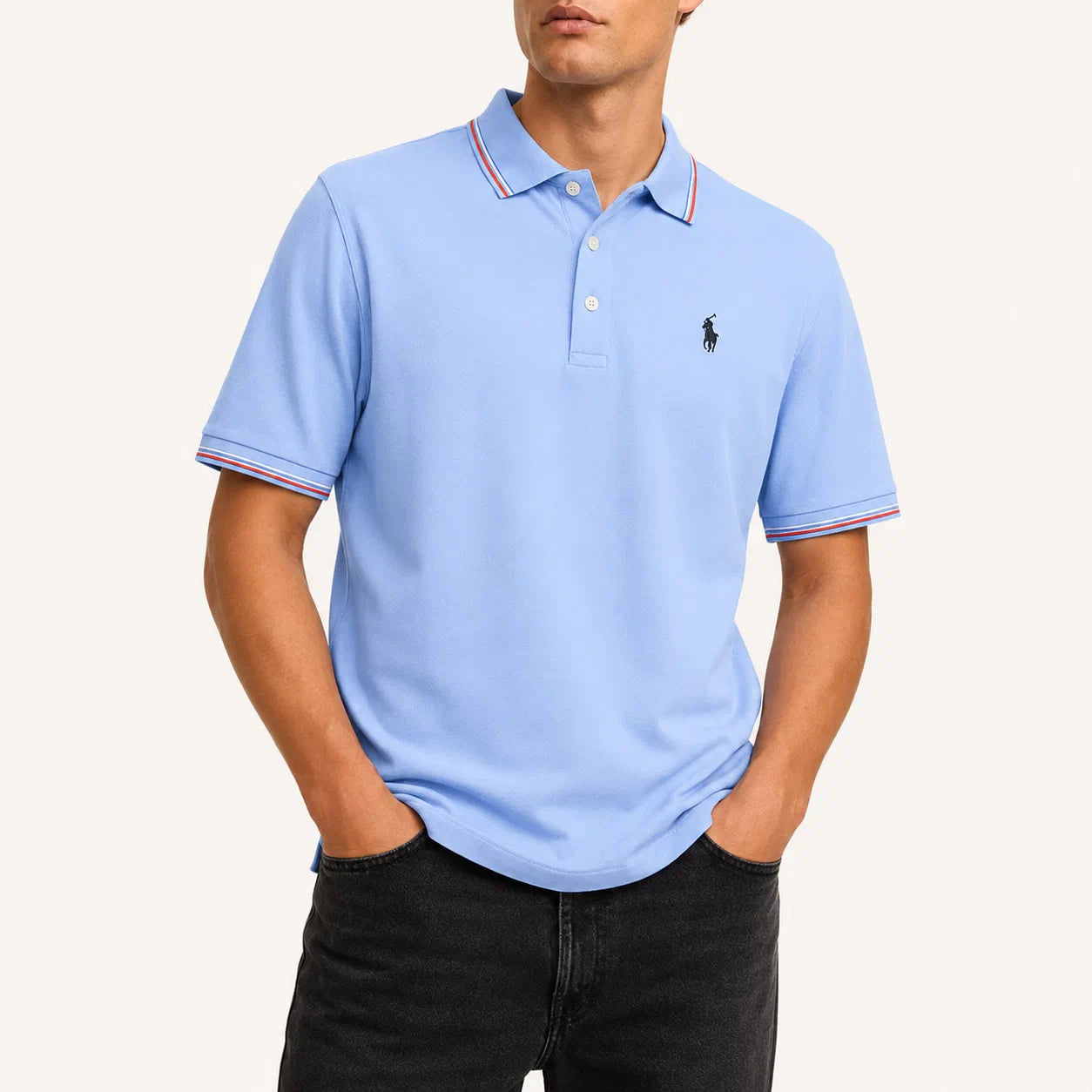 Contrast-Trim Polo Shirt