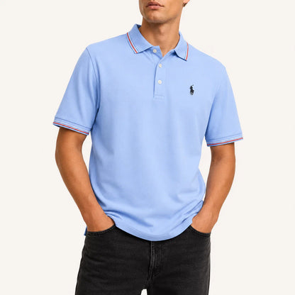 Contrast-Trim Polo Shirt