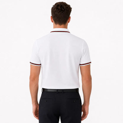 Check-Collar Polo Shirt